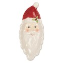 Clayre & Eef Scodella decorativa Babbo Natale 11x25x3 cm Bianco Ceramica Babbo Natale
