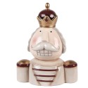 Clayre & Eef Kerstdecoratie Beeld Notenkraker 17x12x23 cm Beige Keramiek