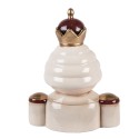 Clayre & Eef Kerstdecoratie Beeld Notenkraker 17x12x23 cm Beige Keramiek