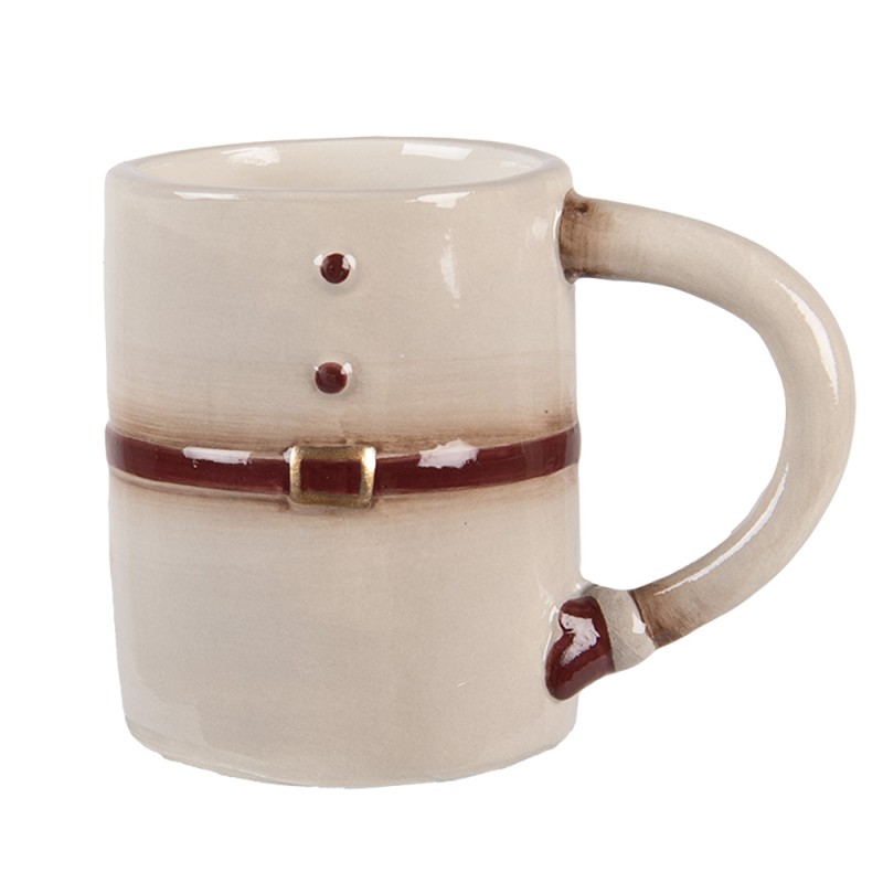 Clayre & Eef Tazza Cervo 250 ml / 250 ml Beige Ceramica Cervo