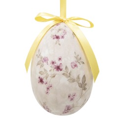 Clayre & Eef Set di 6 decorazioni pasquali Uovo Ø 7x10 cm Multi Plastica