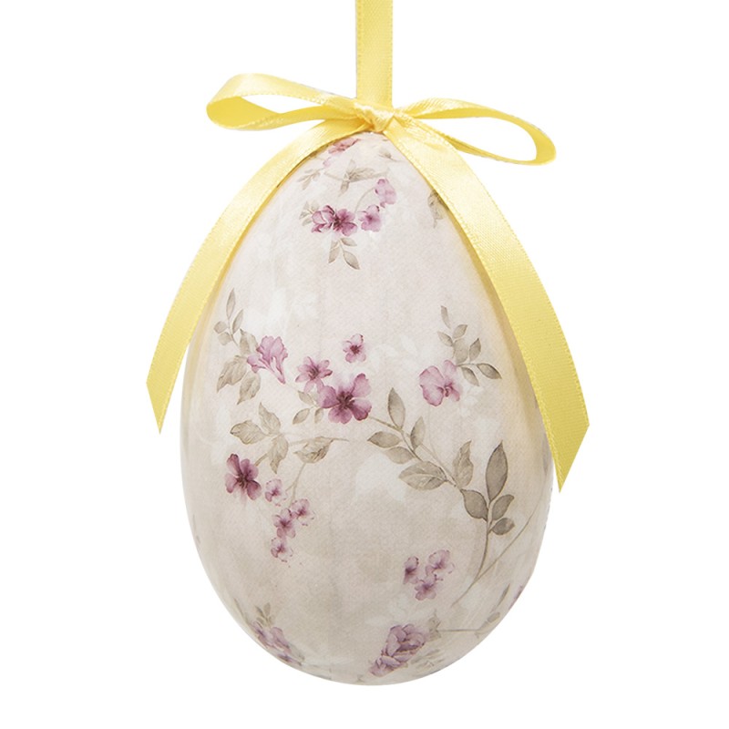 Clayre & Eef Set di 6 decorazioni pasquali Uovo Ø 7x10 cm Multi Plastica