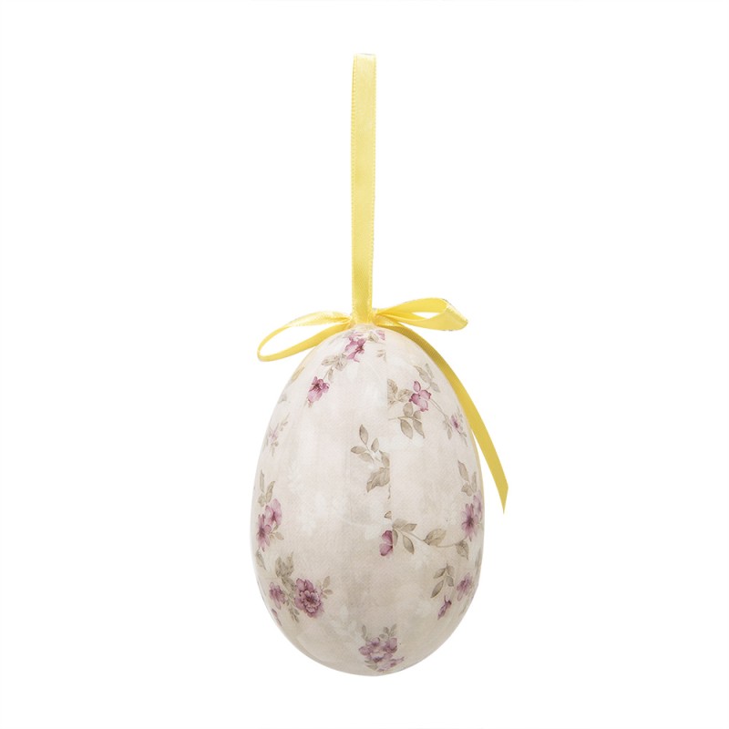 Clayre & Eef Set di 6 decorazioni pasquali Uovo Ø 7x10 cm Multi Plastica