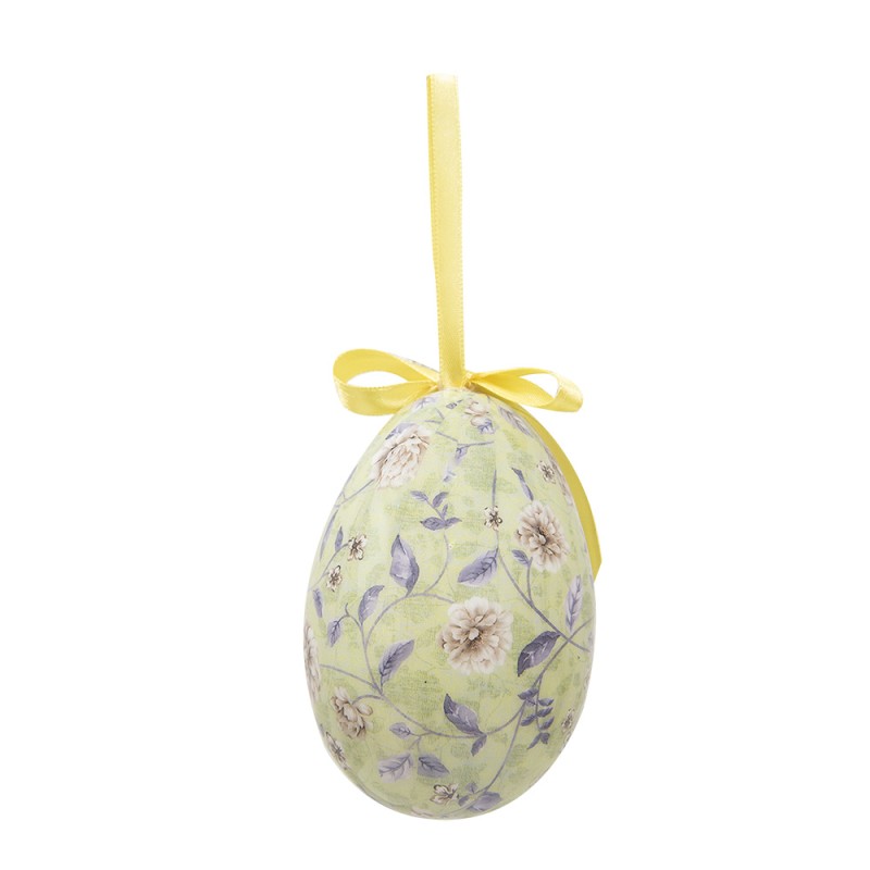 Clayre & Eef Set di 6 decorazioni pasquali Uovo Ø 7x10 cm Multi Plastica