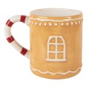 Clayre & Eef Tazza Casa di pan di zenzero 350 ml Marrone Ceramica