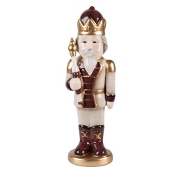 Clayre & Eef Christmas Decoration Figurine Nutcracker 9x7x26 cm Beige Ceramic
