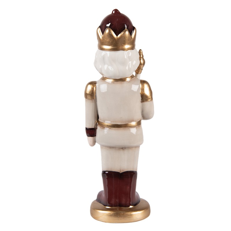 Clayre & Eef Christmas Decoration Figurine Nutcracker 9x7x26 cm Beige Ceramic
