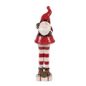 Clayre & Eef Weihnachtsdekorationsfigur Weihnachtsmann 23 cm Rot Weiß Keramik