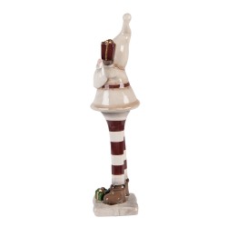 Clayre & Eef Décoration de Noël Image Père Noël 9x8x30 cm Beige Céramique