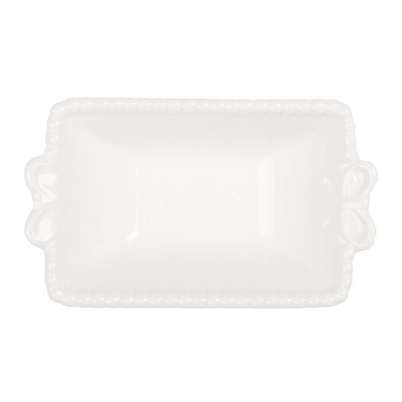 Clayre & Eef Bowl 25 ml White Ceramic Butterflies