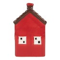 Clayre & Eef Dekoratives Haus mit LED LED 6x6x11 cm Rot Keramik