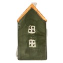 Clayre & Eef Waxinelichthouder Huis 9x10x16 cm Groen Keramiek