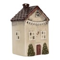 Clayre & Eef Waxinelichthouder Huis 8x10x16 cm Beige Keramiek