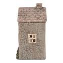 Clayre & Eef Tealight Holder House 8x10x16 cm Blue Ceramic