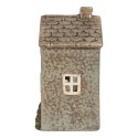 Clayre & Eef Portacandela Casa 8x10x16 cm Verde Ceramica