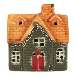 Clayre & Eef Décoration Maison avec LED LED 8x5x8 cm Vert Céramique