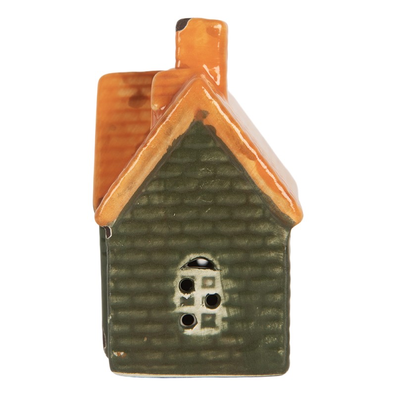 Clayre & Eef Décoration Maison avec LED LED 8x5x8 cm Vert Céramique