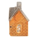 Clayre & Eef Waxinelichthouder Huis 13x8x14 cm Oranje Keramiek