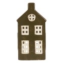 Clayre & Eef Porte-bougie Maison 9x7x17 cm Vert Céramique