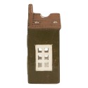 Clayre & Eef Porte-bougie Maison 9x7x17 cm Vert Céramique
