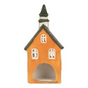 Clayre & Eef Porte-bougie Maison 11x7x21 cm Orange Céramique