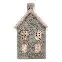 Clayre & Eef Porte-bougie Maison 8x7x14 cm Vert Céramique