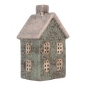 Clayre & Eef Porte-bougie Maison 8x7x14 cm Vert Céramique