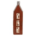 Clayre & Eef Waxinelichthouder Huis 10x8x26 cm Bruin Keramiek