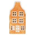 Clayre & Eef Teelichthalter Haus 10x10x19 cm Orange Keramik