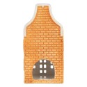 Clayre & Eef Teelichthalter Haus 10x10x19 cm Orange Keramik