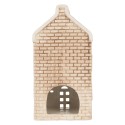 Clayre & Eef Tealight Holder House 10x10x19 cm Beige Ceramic