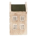 Clayre & Eef Tealight Holder House 10x10x19 cm Beige Ceramic