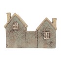 Clayre & Eef Teelichthalter Haus 22x9x15 cm Grün Keramik