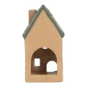 Clayre & Eef Portacandela Casa 6x6x11 cm Beige Ceramica