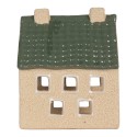 Clayre & Eef Tealight Holder House 11x8x13 cm Beige Ceramic