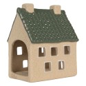 Clayre & Eef Tealight Holder House 11x8x13 cm Beige Ceramic