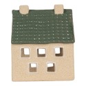 Clayre & Eef Tealight Holder House 11x8x13 cm Beige Ceramic