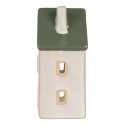 Clayre & Eef Waxinelichthouder Huis 9x8x18 cm Beige Keramiek