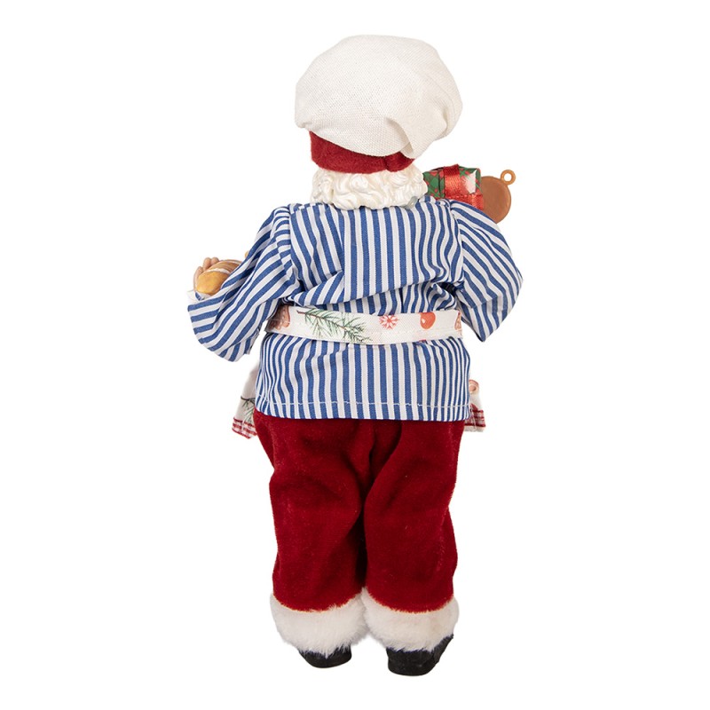 Clayre & Eef Christmas Decoration Figurine Santa Claus 18x11x28 cm Red Plastic