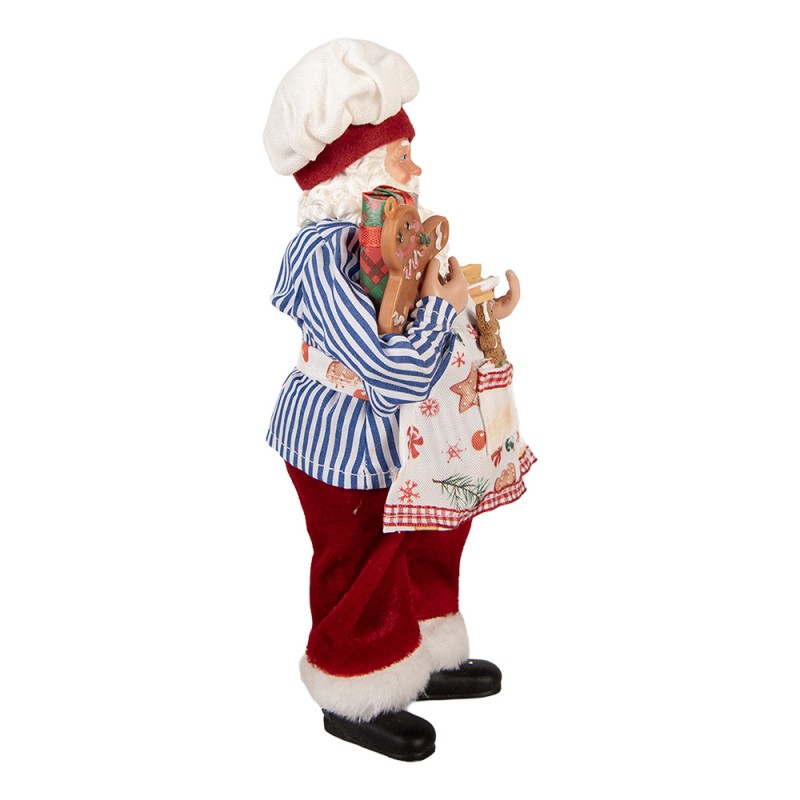 Clayre & Eef Christmas Decoration Figurine Santa Claus 18x11x28 cm Red Plastic