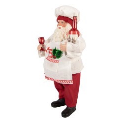 Clayre & Eef Décoration de Noël Image Père Noël 18x11x28 cm Rouge Plastique