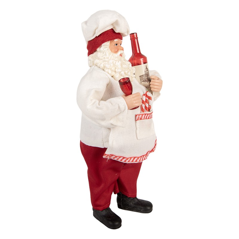 Clayre & Eef Décoration de Noël Image Père Noël 15x10x27 cm Rouge Plastique