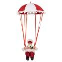 Clayre & Eef Christmas Decoration Figurine Santa Claus 18x11x60 cm Red Plastic