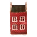Clayre & Eef Dekoratives Haus mit LED Haus 4x4x8 cm Rot Keramik