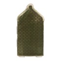 Clayre & Eef Decorativa Casa con LED Casa 4x4x8 cm Verde Ceramica