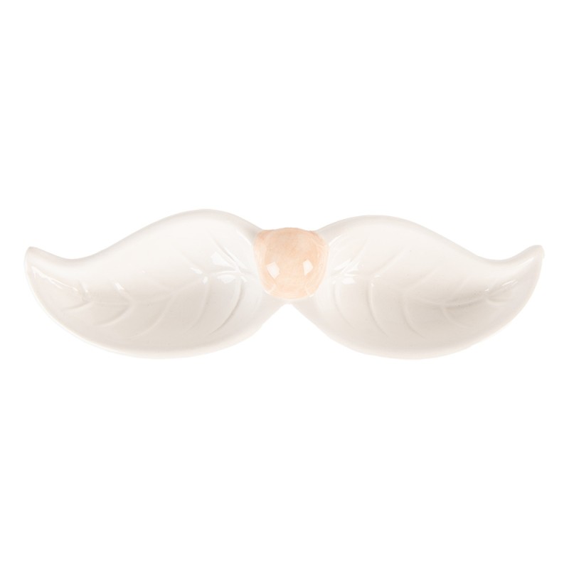 Clayre & Eef Bol de décoration Père Noël 29x26x5 cm Blanc Céramique