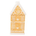 Clayre & Eef Coperchio del barattolo di stoccaggio Casa di pan di zenzero 13x11x24 cm Marrone Ceramica