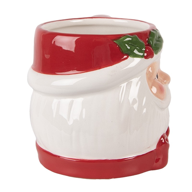Clayre & Eef Mug Santa Claus 300 ml White Ceramic