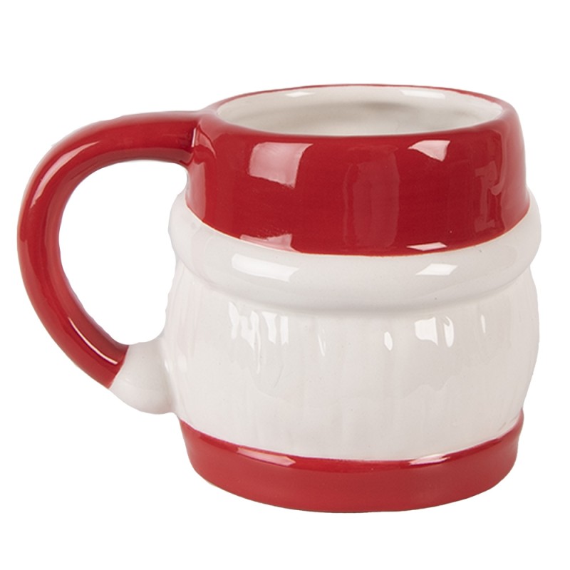 Clayre & Eef Mug Santa Claus 300 ml White Ceramic