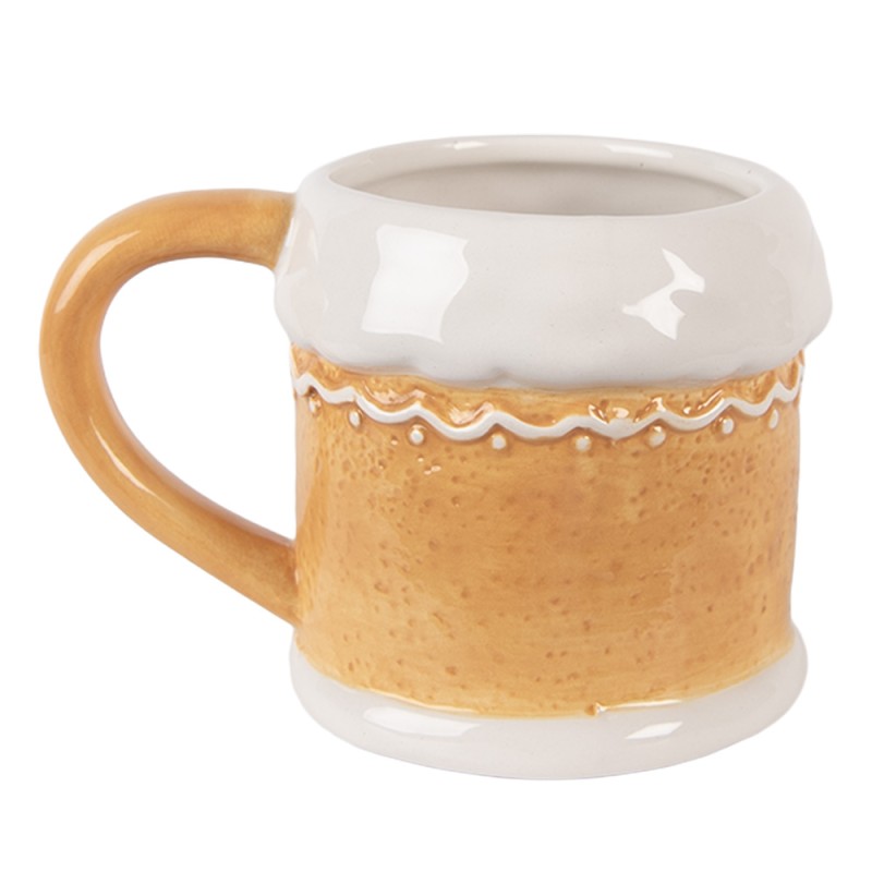 Clayre & Eef Tasse Lebkuchenhaus 300 ml Braun Keramik